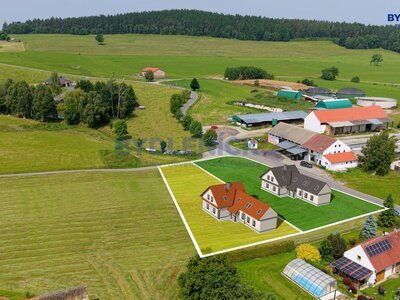 Prodej stavebních pozemků pro výstavbu RD, 1587 m2 a 1345 m2, Věžovatá Pláně, okres Český Krumlov